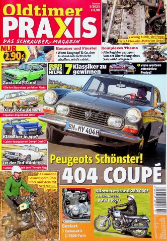 Deckblatt Oldtimer Praxis (01/2021)